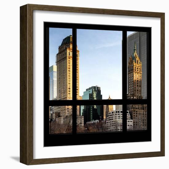 View from the Window - Central Park Buildings at Sunset-Philippe Hugonnard-Framed Photographic Print