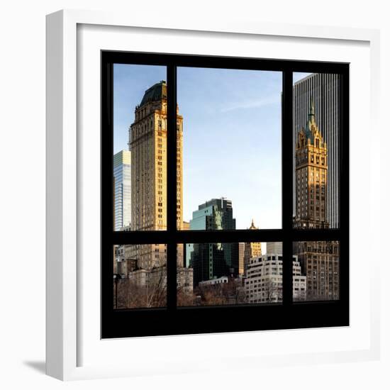 View from the Window - Central Park Buildings at Sunset-Philippe Hugonnard-Framed Photographic Print