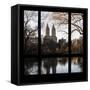 View from the Window - Central Park in Autumn-Philippe Hugonnard-Framed Stretched Canvas