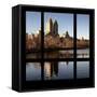 View from the Window - Central Park in Autumn-Philippe Hugonnard-Framed Stretched Canvas