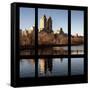 View from the Window - Central Park in Autumn-Philippe Hugonnard-Framed Stretched Canvas