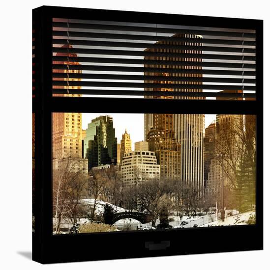 View from the Window - Central Park in Winter-Philippe Hugonnard-Stretched Canvas