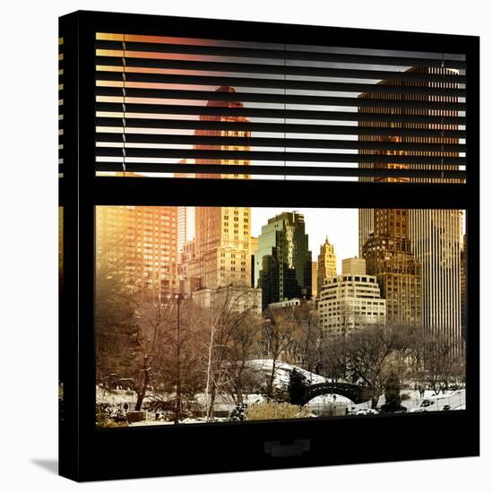 View from the Window - Central Park in Winter-Philippe Hugonnard-Stretched Canvas