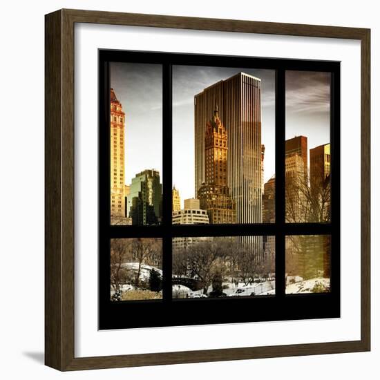 View from the Window - Central Park in Winter-Philippe Hugonnard-Framed Photographic Print