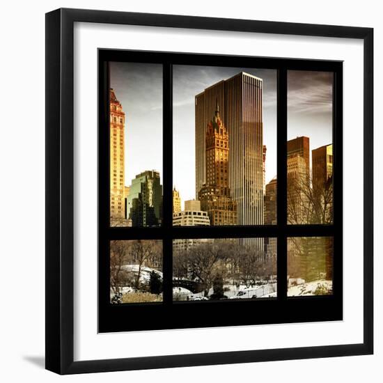 View from the Window - Central Park in Winter-Philippe Hugonnard-Framed Photographic Print