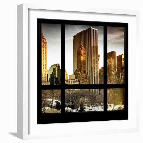 View from the Window - Central Park in Winter-Philippe Hugonnard-Framed Photographic Print