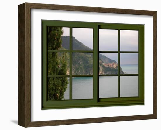 View from the Window Corniglia at Cinque Terre-Anna Siena-Framed Giclee Print