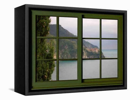 View from the Window Corniglia at Cinque Terre-Anna Siena-Framed Stretched Canvas