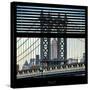 View from the Window - Empire State Building and Manhattan Bridge-Philippe Hugonnard-Stretched Canvas