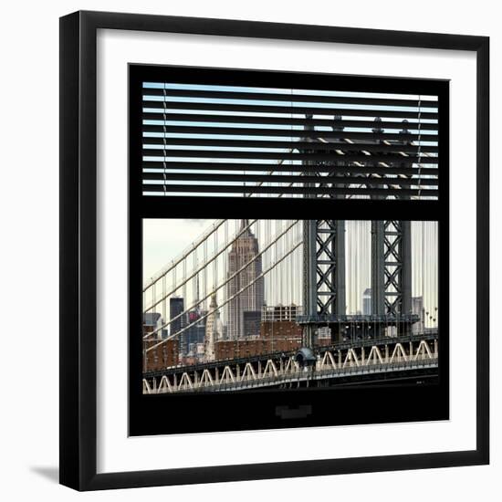 View from the Window - Empire State Building and Manhattan Bridge-Philippe Hugonnard-Framed Photographic Print