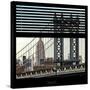 View from the Window - Empire State Building and Manhattan Bridge-Philippe Hugonnard-Stretched Canvas