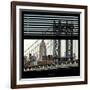 View from the Window - Empire State Building and Manhattan Bridge-Philippe Hugonnard-Framed Photographic Print