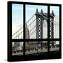 View from the Window - Empire State Building and Manhattan Bridge-Philippe Hugonnard-Stretched Canvas