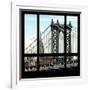 View from the Window - Empire State Building and Manhattan Bridge-Philippe Hugonnard-Framed Photographic Print