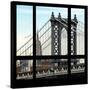 View from the Window - Empire State Building and Manhattan Bridge-Philippe Hugonnard-Stretched Canvas