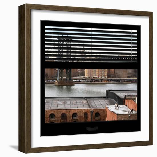 View from the Window - Empire State Building and Manhattan Bridge-Philippe Hugonnard-Framed Photographic Print