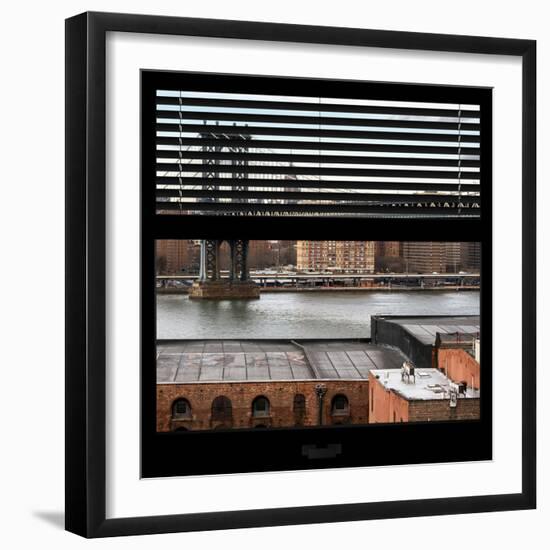 View from the Window - Empire State Building and Manhattan Bridge-Philippe Hugonnard-Framed Photographic Print