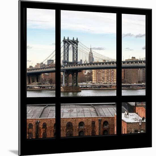 View from the Window - Empire State Building and Manhattan Bridge-Philippe Hugonnard-Mounted Photographic Print