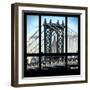 View from the Window - Empire State Building and Manhattan Bridge-Philippe Hugonnard-Framed Photographic Print