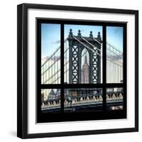 View from the Window - Empire State Building and Manhattan Bridge-Philippe Hugonnard-Framed Photographic Print