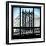 View from the Window - Empire State Building and Manhattan Bridge-Philippe Hugonnard-Framed Photographic Print