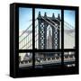 View from the Window - Empire State Building and Manhattan Bridge-Philippe Hugonnard-Framed Stretched Canvas