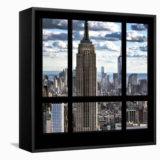 View from the Window - Empire State Building and One World Trade Center-Philippe Hugonnard-Framed Stretched Canvas