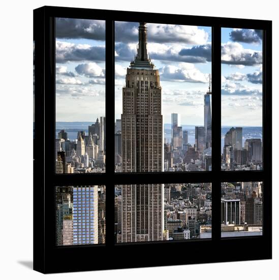 View from the Window - Empire State Building and One World Trade Center-Philippe Hugonnard-Stretched Canvas