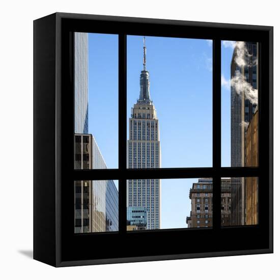 View from the Window - Empire State Building-Philippe Hugonnard-Framed Stretched Canvas