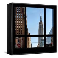 View from the Window - Empire State Building-Philippe Hugonnard-Framed Stretched Canvas