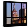 View from the Window - Empire State Building-Philippe Hugonnard-Framed Stretched Canvas