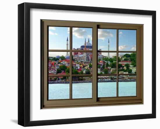 View from the Window Hagia Sophia at Istanbul-Anna Siena-Framed Giclee Print