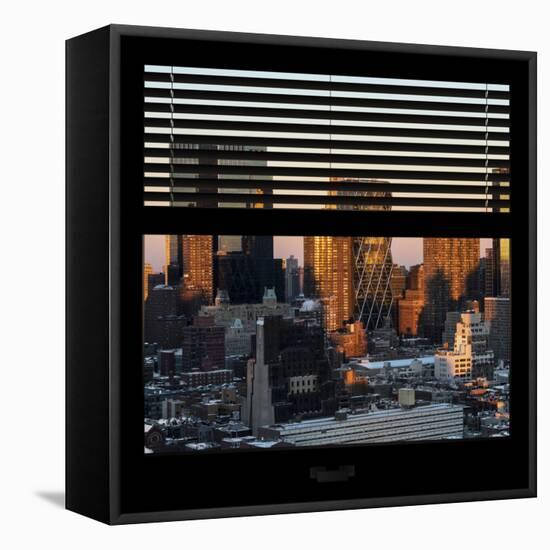 View from the Window - Hell's Kitchen at Sunset - Manhattan-Philippe Hugonnard-Framed Stretched Canvas