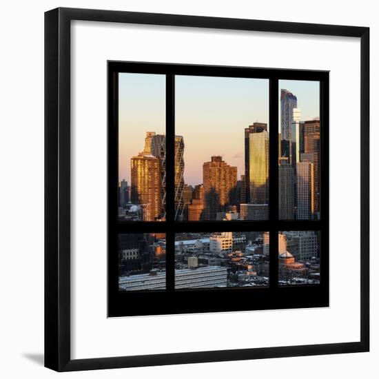 View from the Window - Hell's Kitchen at Sunset - Manhattan-Philippe Hugonnard-Framed Photographic Print