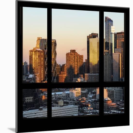 View from the Window - Hell's Kitchen at Sunset - Manhattan-Philippe Hugonnard-Mounted Photographic Print