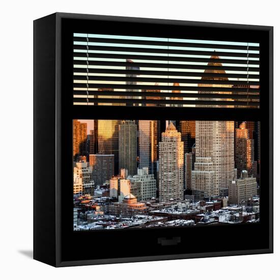 View from the Window - Hell's Kitchen at Sunset - Manhattan-Philippe Hugonnard-Framed Stretched Canvas