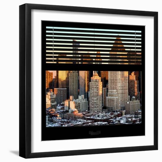 View from the Window - Hell's Kitchen at Sunset - Manhattan-Philippe Hugonnard-Framed Premium Photographic Print