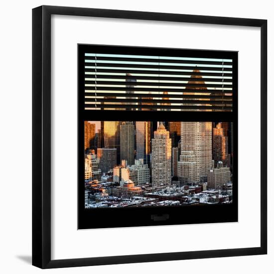 View from the Window - Hell's Kitchen at Sunset - Manhattan-Philippe Hugonnard-Framed Photographic Print