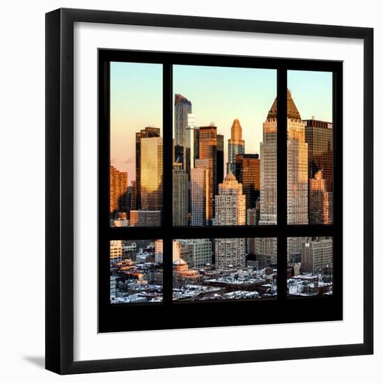 View from the Window - Hell's Kitchen at Sunset - Manhattan-Philippe Hugonnard-Framed Photographic Print