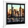 View from the Window - Hell's Kitchen at Sunset - Manhattan-Philippe Hugonnard-Framed Photographic Print