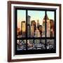 View from the Window - Hell's Kitchen at Sunset - Manhattan-Philippe Hugonnard-Framed Photographic Print