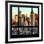 View from the Window - Hell's Kitchen at Sunset - Manhattan-Philippe Hugonnard-Framed Photographic Print