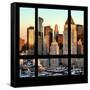 View from the Window - Hell's Kitchen at Sunset - Manhattan-Philippe Hugonnard-Framed Stretched Canvas