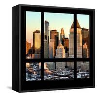 View from the Window - Hell's Kitchen at Sunset - Manhattan-Philippe Hugonnard-Framed Stretched Canvas