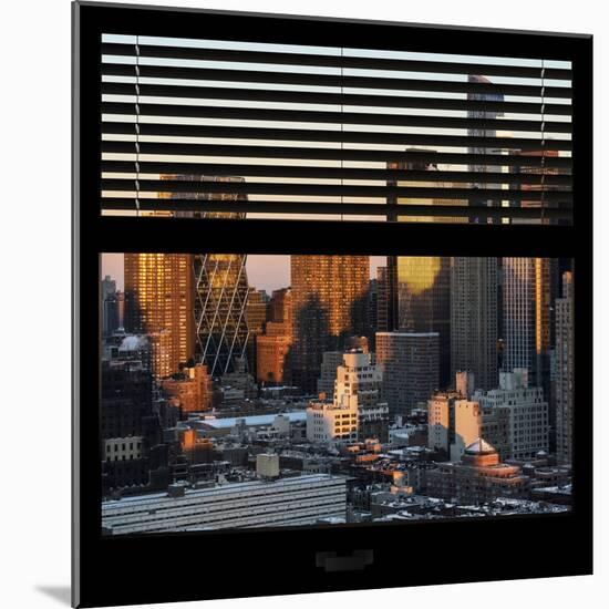 View from the Window - Hell's Kitchen at Sunset - Manhattan-Philippe Hugonnard-Mounted Photographic Print