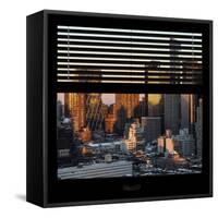 View from the Window - Hell's Kitchen at Sunset - Manhattan-Philippe Hugonnard-Framed Stretched Canvas