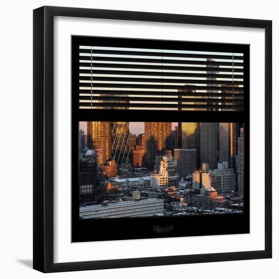 View from the Window - Hell's Kitchen at Sunset - Manhattan-Philippe Hugonnard-Framed Premium Photographic Print