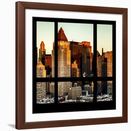 View from the Window - Hell's Kitchen at Sunset - Manhattan-Philippe Hugonnard-Framed Photographic Print