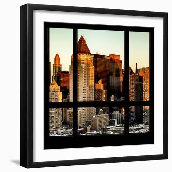 View from the Window - Hell's Kitchen at Sunset - Manhattan-Philippe Hugonnard-Framed Premium Photographic Print