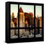 View from the Window - Hell's Kitchen at Sunset - Manhattan-Philippe Hugonnard-Framed Stretched Canvas